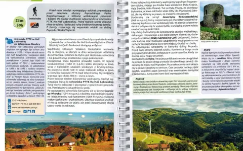 Główny Szlak Beskidzki: odcinek z Jaworzyny Krynickiej do Rytra, przez Halę Łabowską. Widoki na Beskid Sądecki.