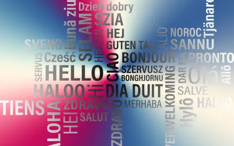 Witaj po turecku, "Merhaba", wśród wielu powitań z całego świata: "Hello", "Bonjour", "Guten Tag", "Ciao", "Dzień dobry".